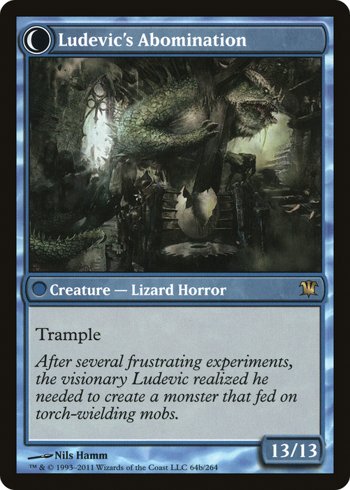Ludevic's Test Subject // Ludevic's Abomination (ISD-064) - rare: (Double Faced Transform)
