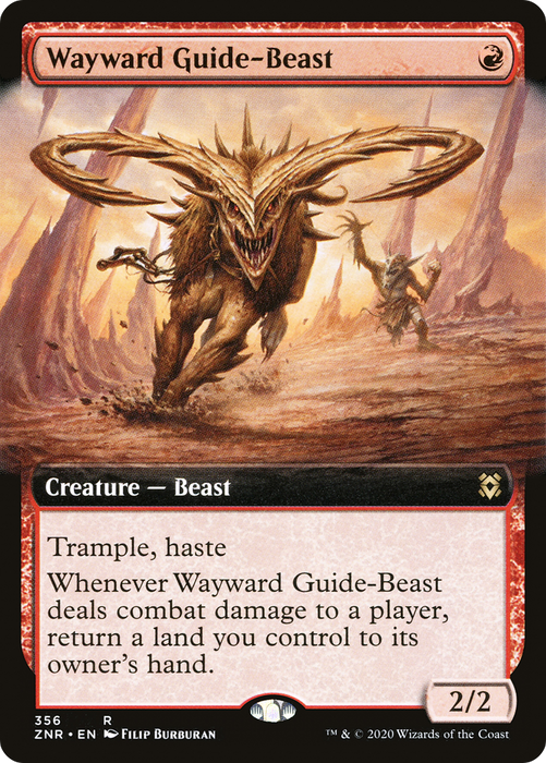 Wayward Guide-Beast (ZNR-356) - rare: (Extended Art)
