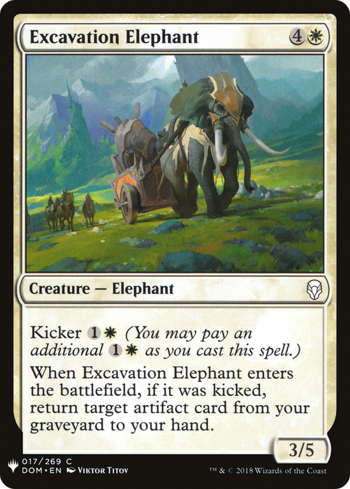 Excavation Elephant (LIST-DOM-17) - common