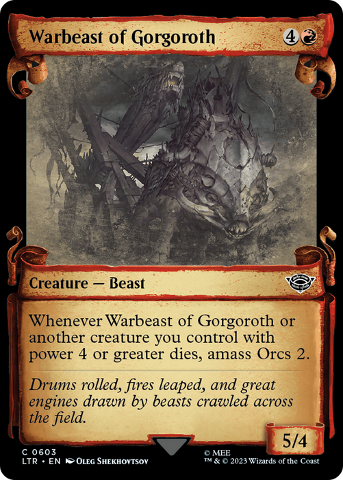 Warbeast of Gorgoroth (LTR-603) - common: (Showcase) - Foil