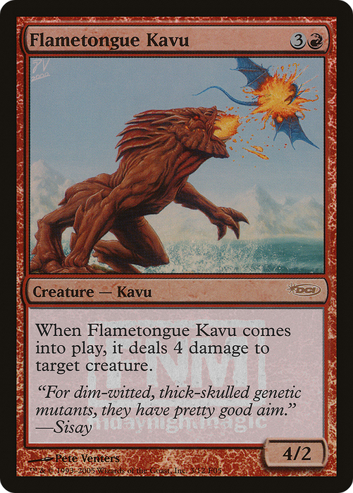 Flametongue Kavu (FNM-003) - rare - Foil