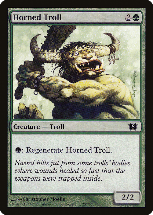 Horned Troll (8ED-257★) - common - Foil