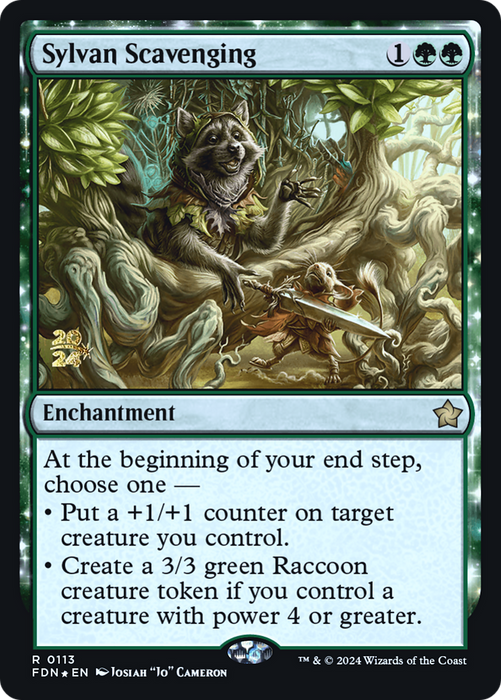 Sylvan Scavenging (PRE-113S) - rare: (enchantment) - Foil