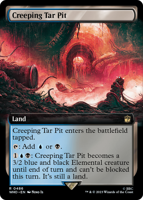 Creeping Tar Pit (WHO-486) - rare: (Extended Art) - Foil