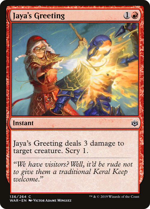 Jaya's Greeting (WAR-136) - common - Foil