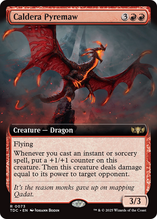 Caldera Pyremaw (TDC-073) - rare: (Extended Art)
