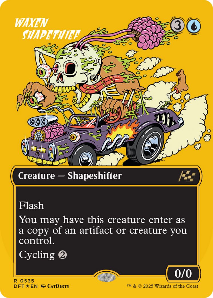 Waxen Shapethief (DFT-535) - rare (Borderless) - Foil