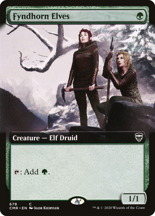 Fyndhorn Elves (CMR-678) - common: (Extended Art) - Foil