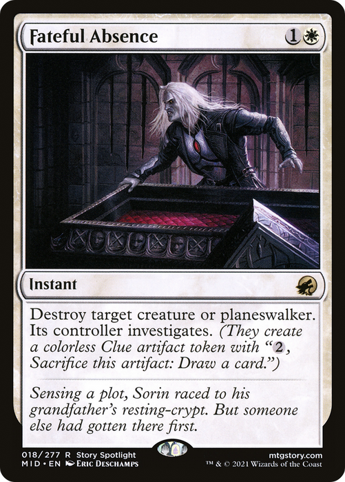 Fateful Absence (MID-018) - rare - Foil