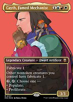 Cayth, Famed Mechanist (M3C-137) - mythic (Borderless) - Foil