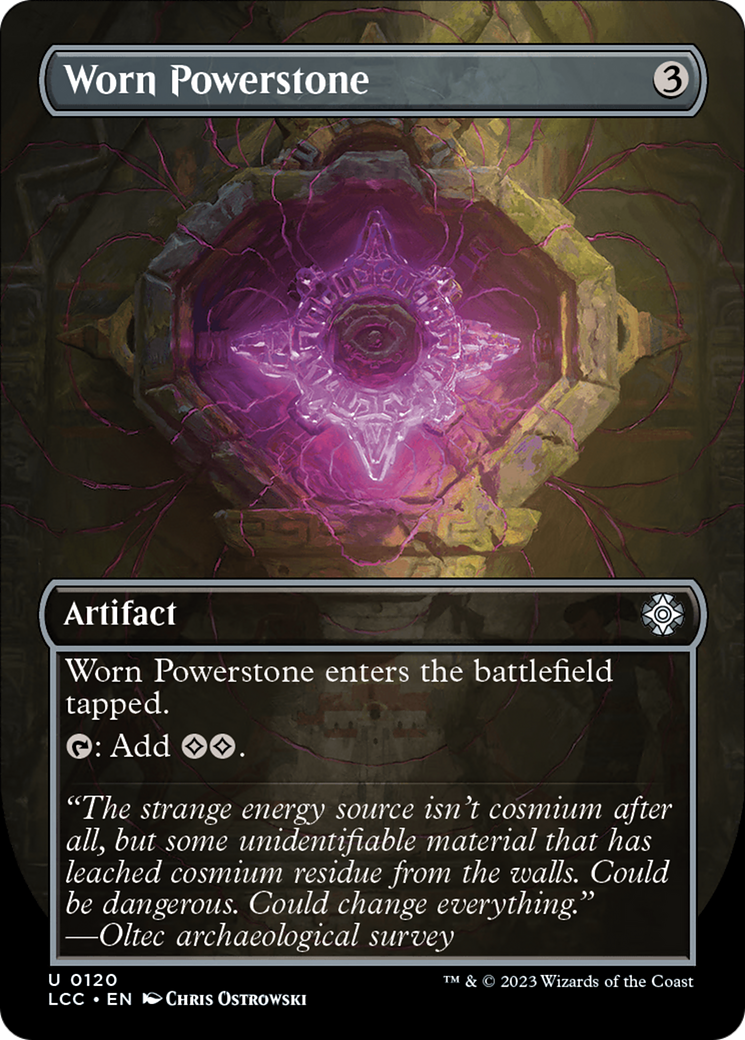 Worn Powerstone (LCC-120) - uncommon (Borderless) - Foil