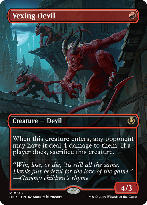 Vexing Devil (INR-313) - rare (Borderless) - Foil