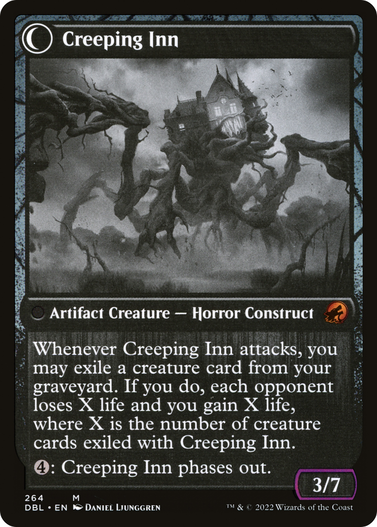 Hostile Hostel // Creeping Inn (DBL-264) - mythic: (Double Faced Transform) - Foil