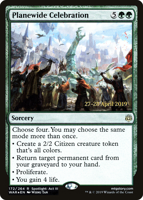 Planewide Celebration (PRE-172S) - rare - Foil