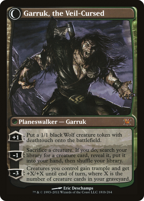Garruk Relentless // Garruk, the Veil-Cursed (LIST-ISD-181) - mythic: (Double Faced Transform)