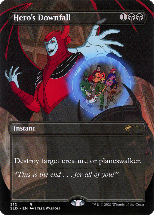 Hero's Downfall (SLD-312) - rare (Borderless)