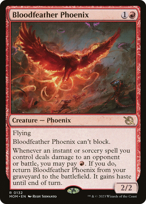Bloodfeather Phoenix (MOM-132) - rare - Foil