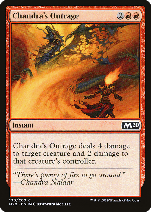 Chandra's Outrage (M20-130) - common - Foil