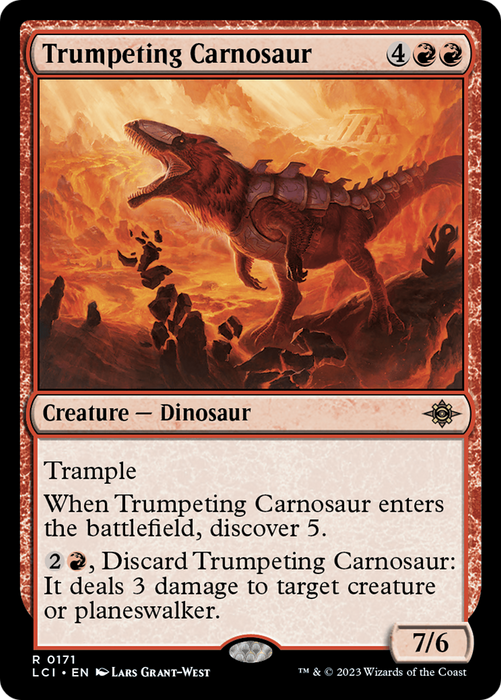 Trumpeting Carnosaur (LCI-171) - rare - Foil