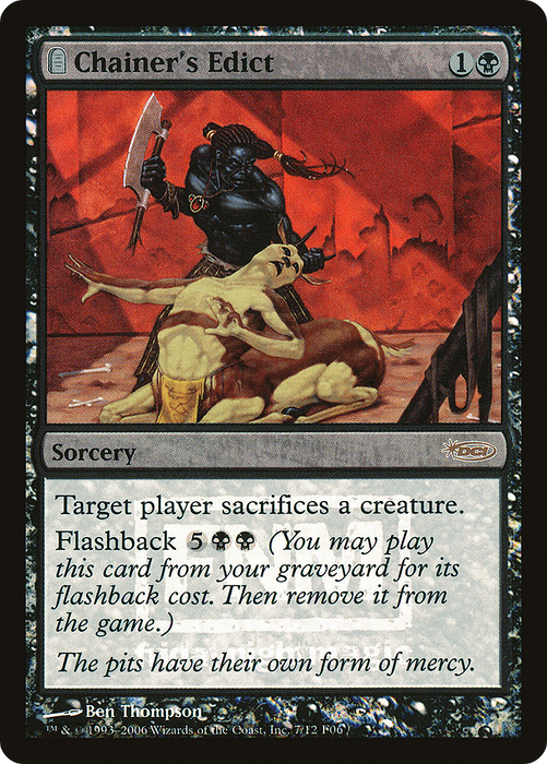 Chainer's Edict (FNM-007) - rare: (tombstone) - Foil