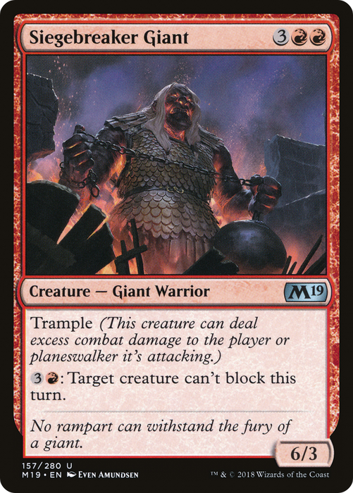 Siegebreaker Giant (M19-157) - uncommon - Foil