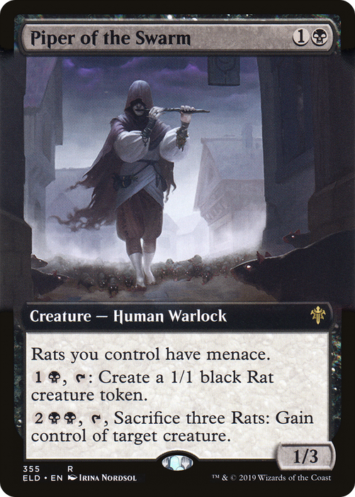 Piper of the Swarm (ELD-355) - rare: (Extended Art) - Foil