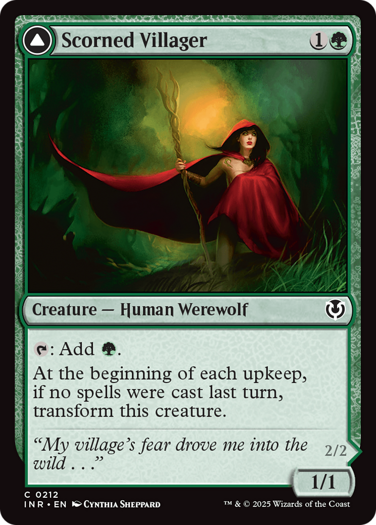 Scorned Villager // Moonscarred Werewolf (INR-212) - common - Foil