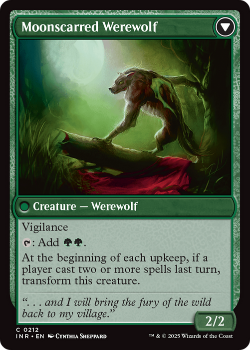 Scorned Villager // Moonscarred Werewolf (INR-212) - common - Foil