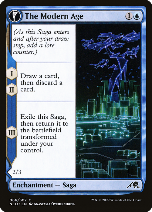 The Modern Age // Vector Glider (NEO-066) - common: (fandfc, enchantment) - Foil