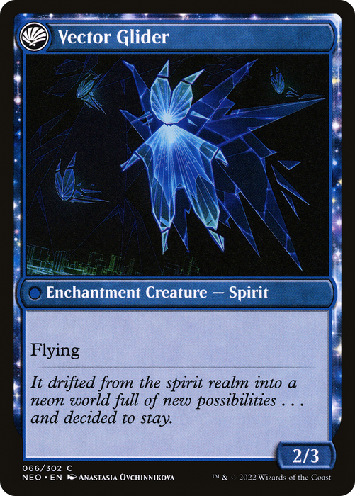 The Modern Age // Vector Glider (NEO-066) - common: (fandfc, enchantment) - Foil