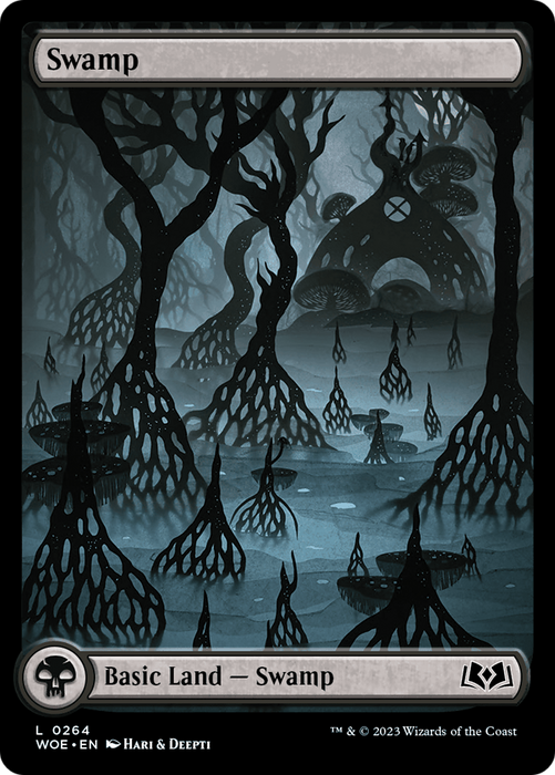 Swamp (WOE-264) - common: (Full Art) - Foil