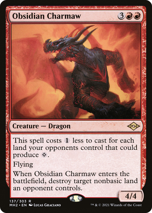 Obsidian Charmaw (MH2-137) - rare - Foil