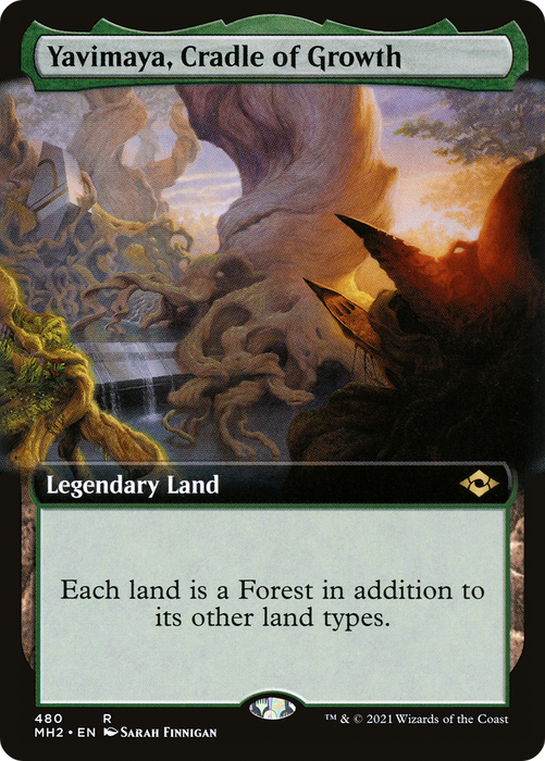 Yavimaya, Cradle of Growth (MH2-480) - rare: (Extended Art) - Foil
