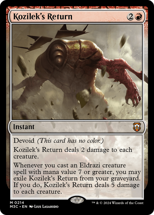 Kozilek's Return (M3C-214) - mythic: (devoid) - Foil