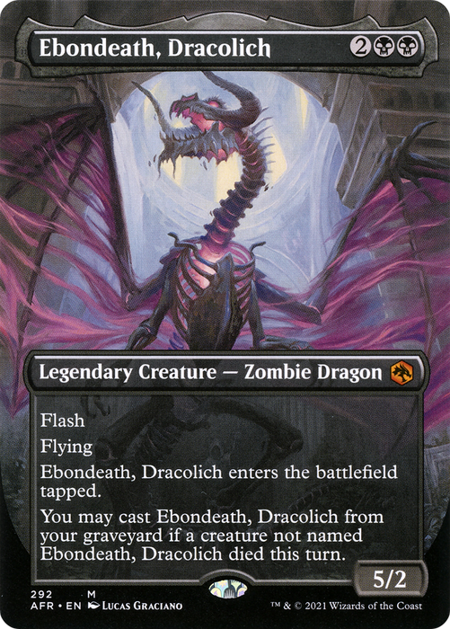 Ebondeath, Dracolich (AFR-292) - mythic (Borderless) - Foil