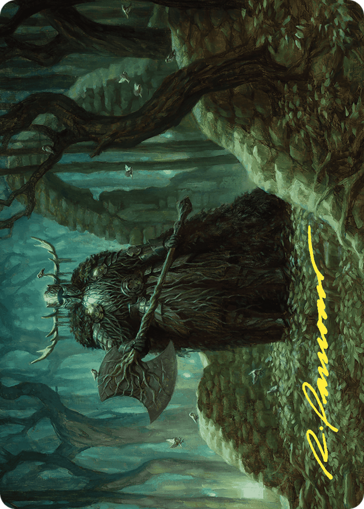 Mosswood Dreadknight // Mosswood Dreadknight (AWOE-040) - common (Borderless) - Foil
