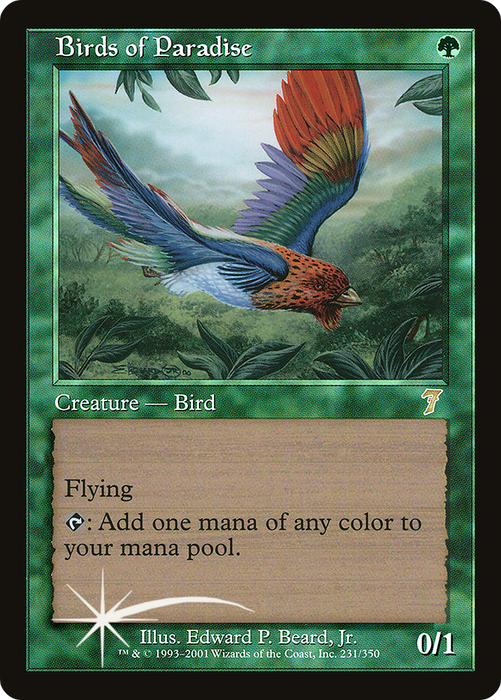 Birds of Paradise (7ED-231★) - rare - Foil