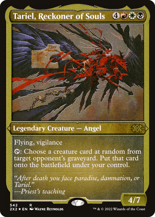 Tariel, Reckoner of Souls (2X2-542) - rare - Etched Foil