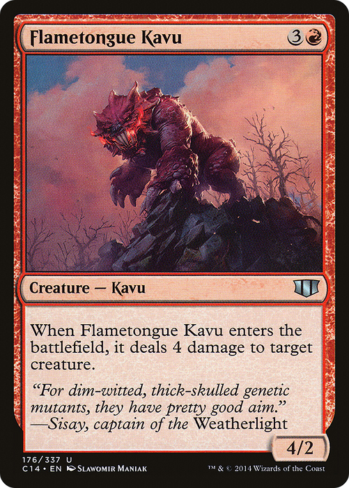 Flametongue Kavu (C14-176) - uncommon