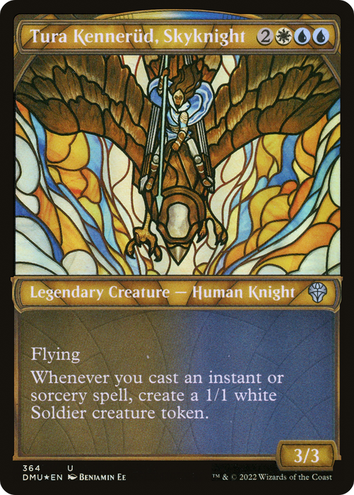 Tura Kennerüd, Skyknight (DMU-364) - uncommon: (Showcase) - Foil