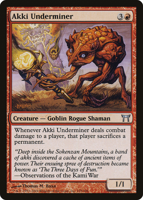 Akki Underminer (CHK-155) - uncommon - Foil