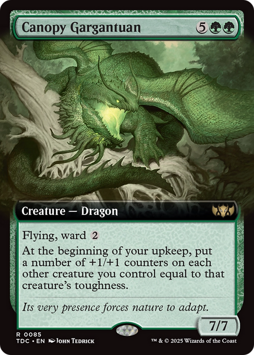 Canopy Gargantuan (TDC-085) - rare: (Extended Art)
