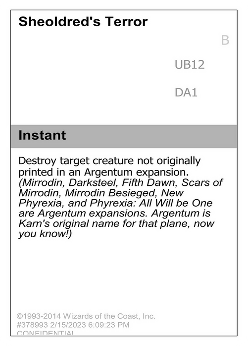 Sheoldred's Terror (UNK-UB12) - uncommon