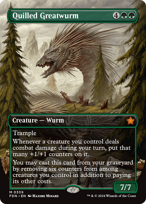 Quilled Greatwurm (FDN-339) - mythic (Borderless)