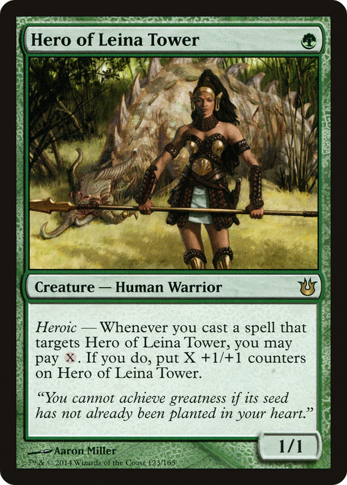 Hero of Leina Tower (BNG-123) - rare - Foil