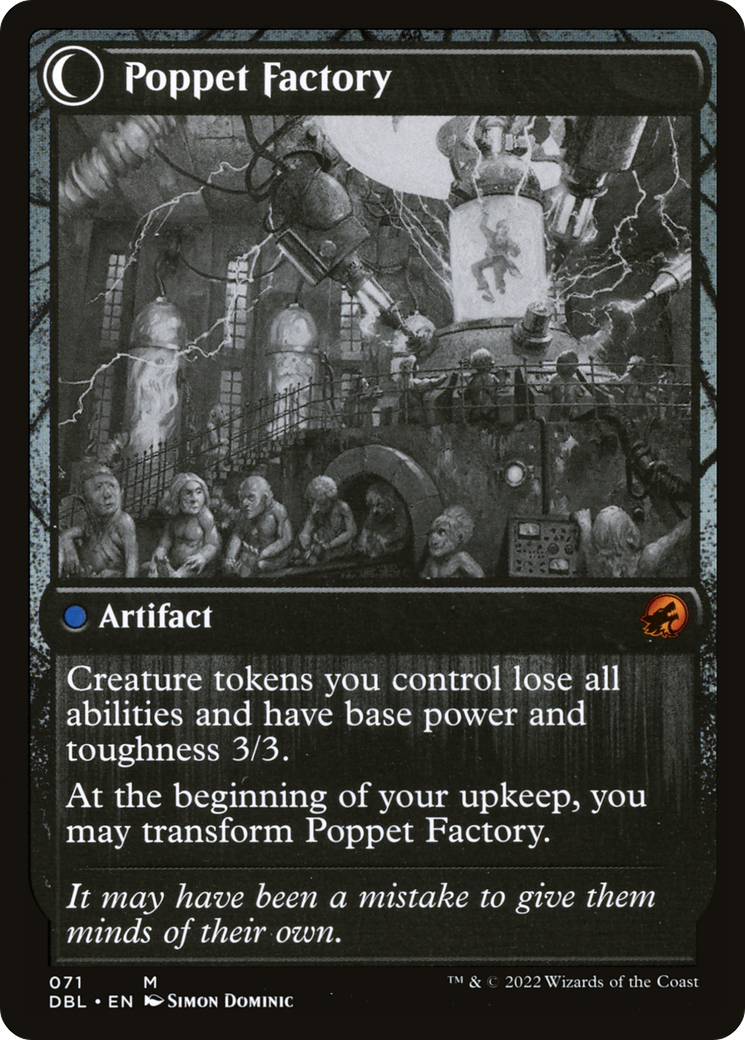 Poppet Stitcher // Poppet Factory (DBL-071) - mythic: (Double Faced Transform) - Foil