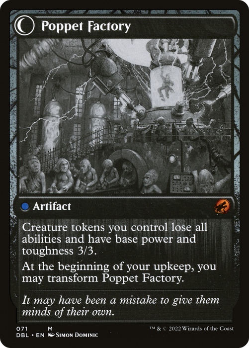 Poppet Stitcher // Poppet Factory (DBL-071) - mythic: (Double Faced Transform) - Foil