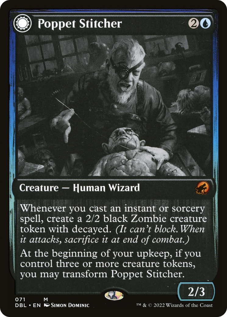 Poppet Stitcher // Poppet Factory (DBL-071) - mythic: (Double Faced Transform) - Foil