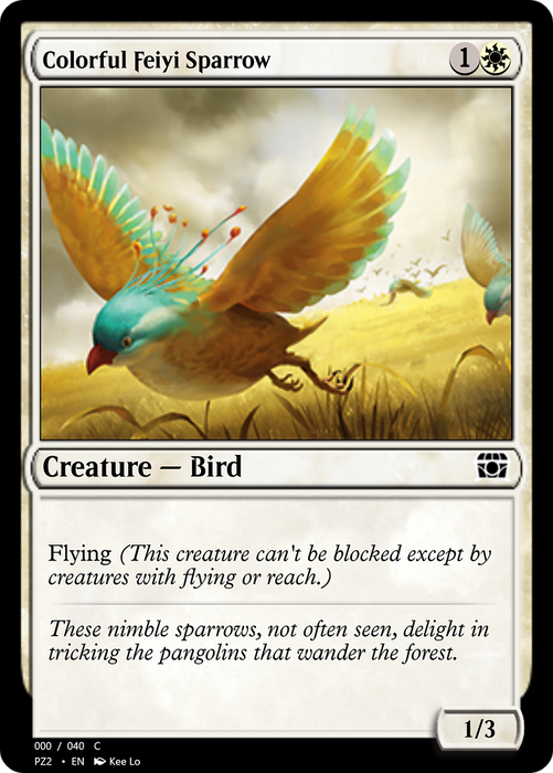 Colorful Feiyi Sparrow (PZ2-70811) - common - Foil
