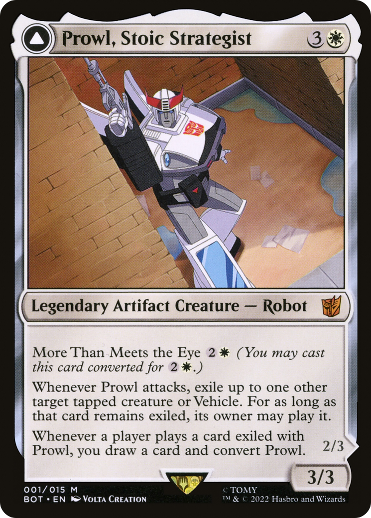 Prowl, Stoic Strategist // Prowl, Pursuit Vehicle (BOT-001) - mythic: (convertdfc) - Foil